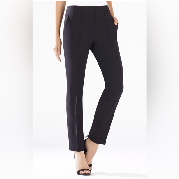 BCBGMaxAzria Pants - BCBGMaxAzria BLACK ELLIOT STRAIGHT LEG TROUSERS Size 6